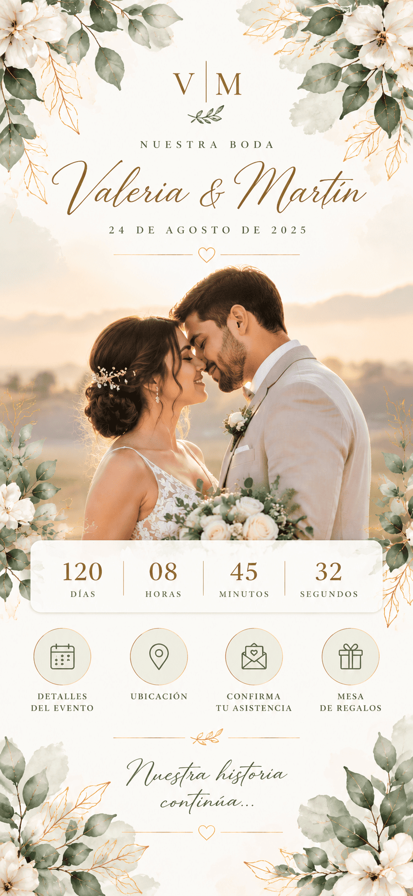 Valeria & Mateo Wedding Invitation Interactive Demo