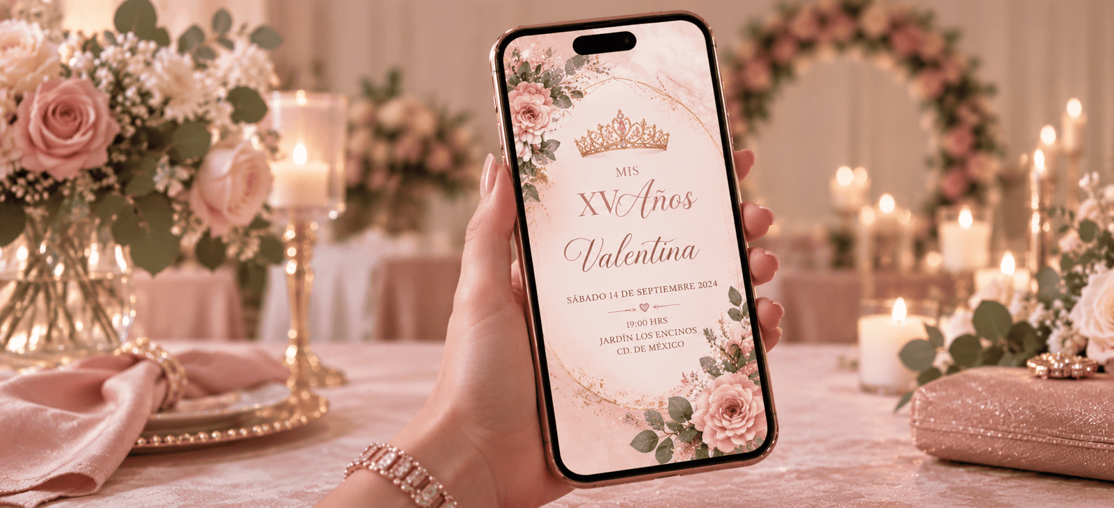 Invitación Digital Quinceañera y Sweet 16